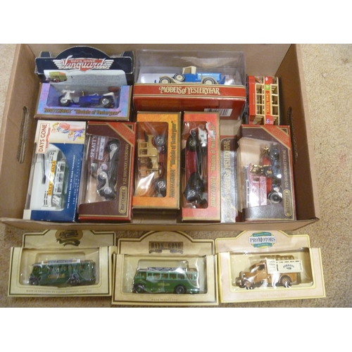 9 - GOOD QTY OF VARIOUS DIECASTS BOXED MOSTLY BY MATCHBOX MODELS OF YESTERYEAR LLEDO DAYS GONE