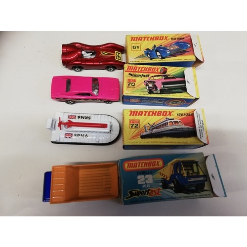 51 - 4 LESNEY MATCHBOX SUPERFAST MODELS (DIECAST VGC, BOXES ORIGINAL) FEATURING HOVERCRAFT