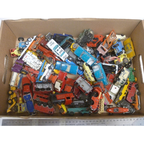 GOOD QTY OF PLAYWORN VINTAGE DIECAST VEHICLES MOSTLY SMALLER SCALE MATCHBOX AND CORGI