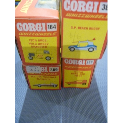 1 - 4 ORIGINAL BOXED CORGI TOYS MADE IN ENGLAND DIECAST AND BOXES GENERALLY EXCELLENT