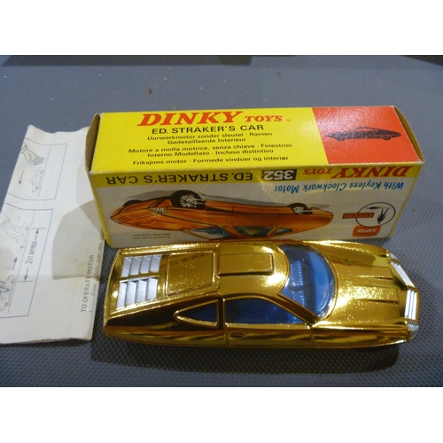 16 - VINTAGE DINKY TOYS GERRY ANDERSON ED STRAKERS CAR WITH ORIGINAL BOX AND LEAFLET