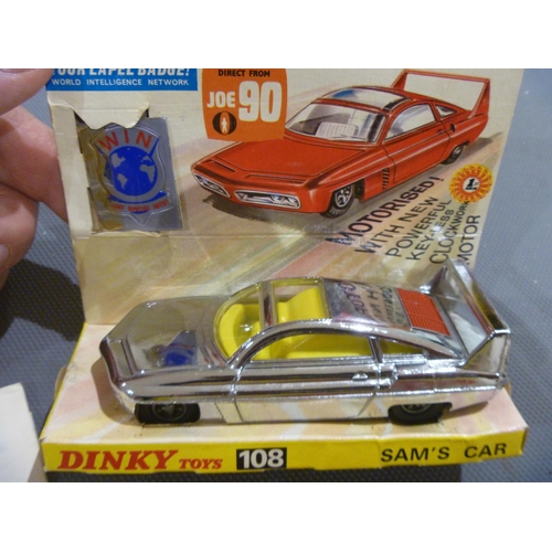 18 - VINTAGE DINKY TOYS GERRY ANDERSON SAM'S CAR WITH ORIGINAL BOX AND LEAFLET