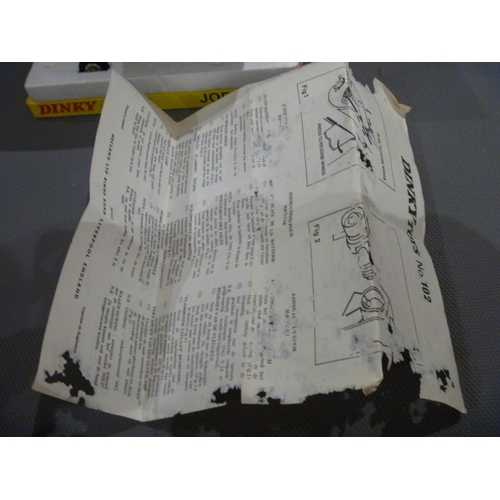 19 - VINTAGE DINKY TOYS GERRY ANDERSON JOE 90 JOE'S CAR WITH ORIGINAL BOX AND LEAFLET