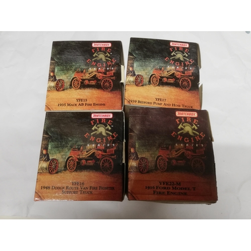 59 - MATCHBOX MODELS OF YESTERYEAR - FIRE SERVICE RELATED MODELS, AUCTIONEERS NOTE: (OUTER BOXES HAVE VAR... 