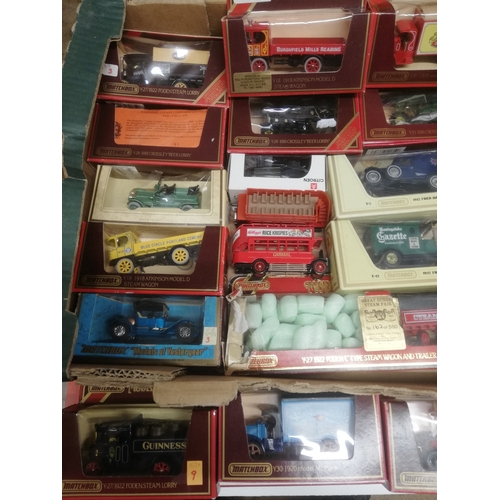38 - QTY OF MATCHBOX MODELS OF YESTERYEARS - STEAM AND CODE 3 MODELS SOME FAULTS AND INCORRECT BOXES