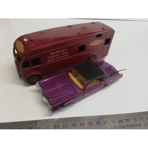 DINKY TOYS BRITISH RAILWAYS HORSEBOX AND CADILLAC ELDORADO