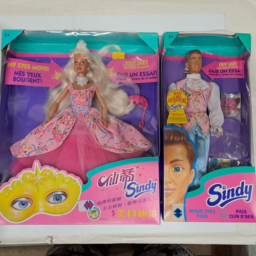 2 ORIGINAL SINDY DOLLS ALL BOXED INCLUDING MAGIC EYE PAUL