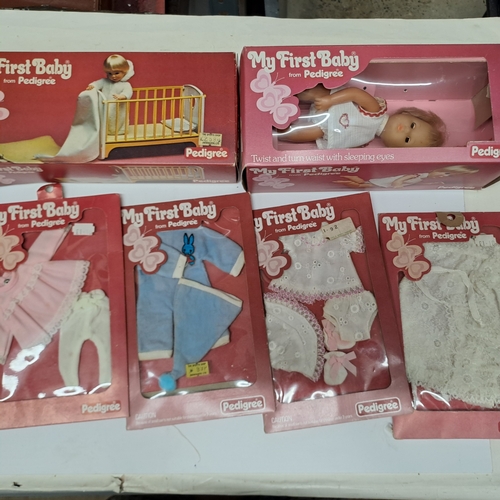 PEDIGREE MY FIRST BABY DOLLS AND ACCESSORIES ALL PACKAGED