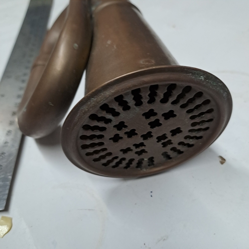 36 - VINTAGE BRASS CAR ? HORN - WORKING