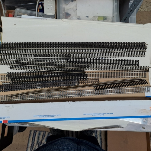 1 - BOX OF PECO TRACK MOSTLY HO / OO WITH SOME N GAUGE OBSERVED