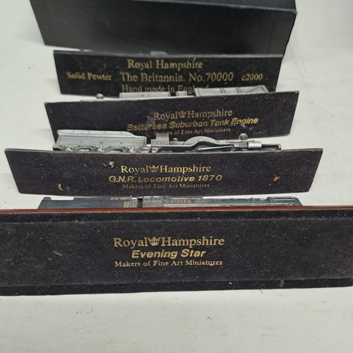 12 - ROYAL HAMPSHIRE PEWTER LOCOMOTIVE MODELS