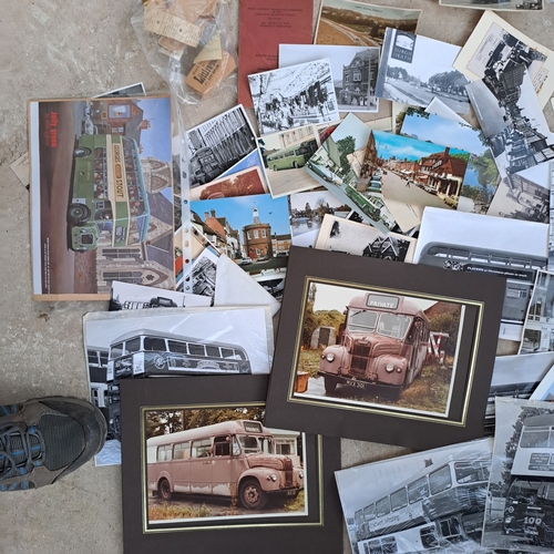 LARGE QTY OF BUS PHOTOS AND EPHEMERA