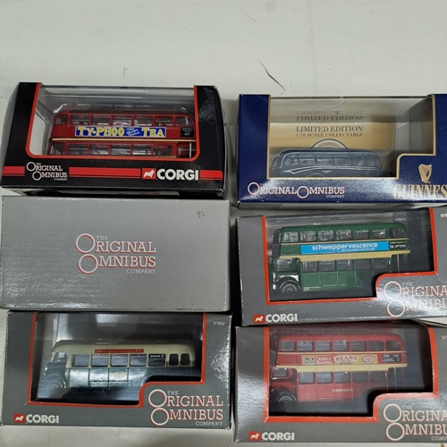 36 - 6 CORGI OOC ORIGINAL OMNIBUS BUS MODELS