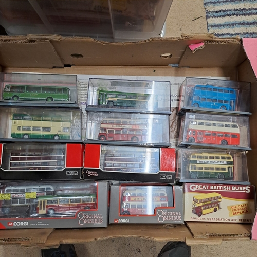 55 - 12 CORGI OOC ORIGINAL OMNIBUS BUS MODELS