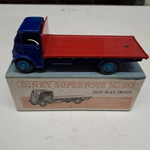 128 - DINKY TOYS BOXED ORIGINAL ENGLAND GUY FLAT TRUCK