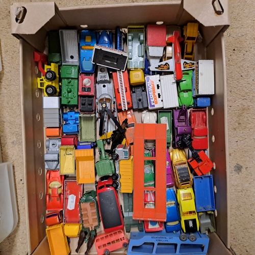 196 - TRAY OF VINTAGE PLAYWORN DIECASTS MATCHBOX