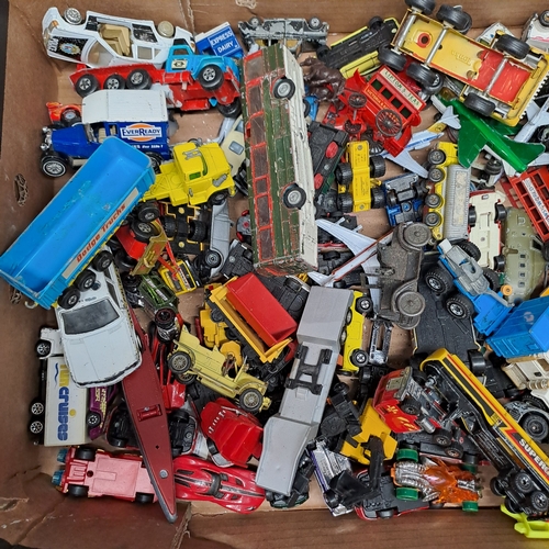 31 - LARGE TRAY OF PLAYWORN DINKY CORGI AND MATCHBOX