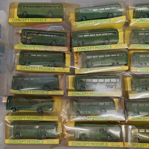 33 - 24 CONCEPT PLASTIC BUS MODELS BOXES DIRTY / DAMAGED
