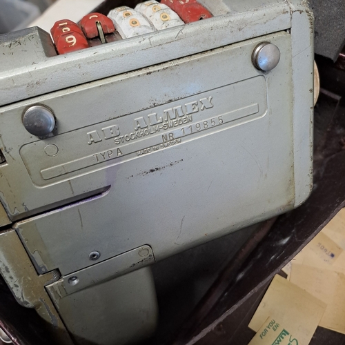 36 - AB ALMEX BUS TICKET MACHINE IN CASE