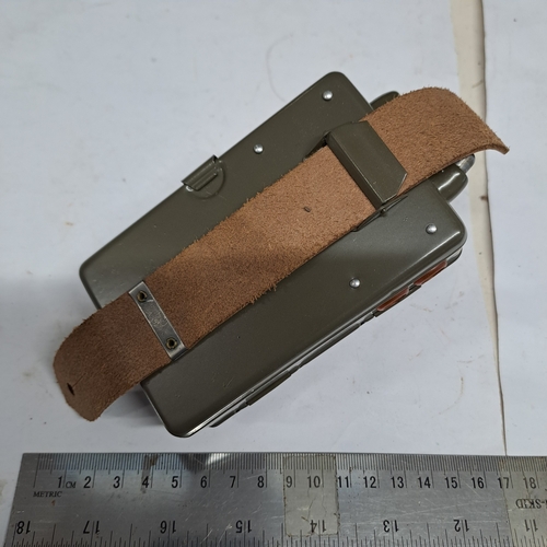 26 - vintage WORLD WAR 2 �military field flashlight,�Features sliding mechanisms on the front to place di... 