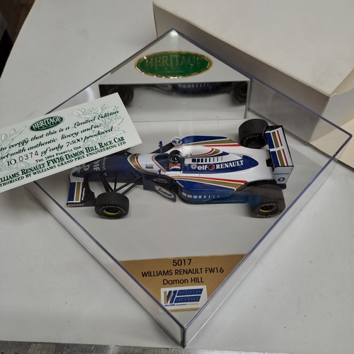 HERITAGE WILLIAMS RENAULTS FW16 DAMON HILL