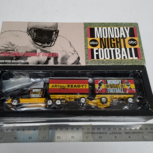 WHITE ROSE COLLECTIBLES ABC MONDAY NIGHT FOOTBALL TRUCK AND TRAILERS