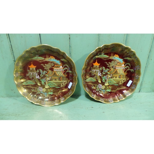 142 - Pair of Carlton ware Dishes (Pagoda Pattern)