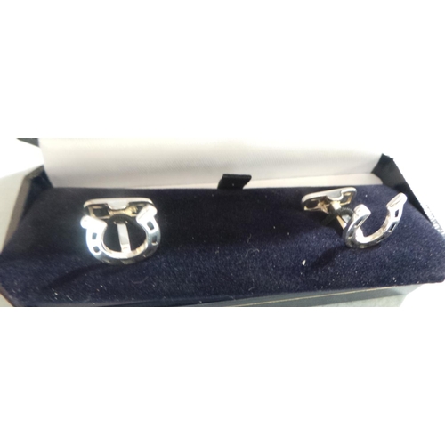 177 - Silver Horseshoe Cufflinks