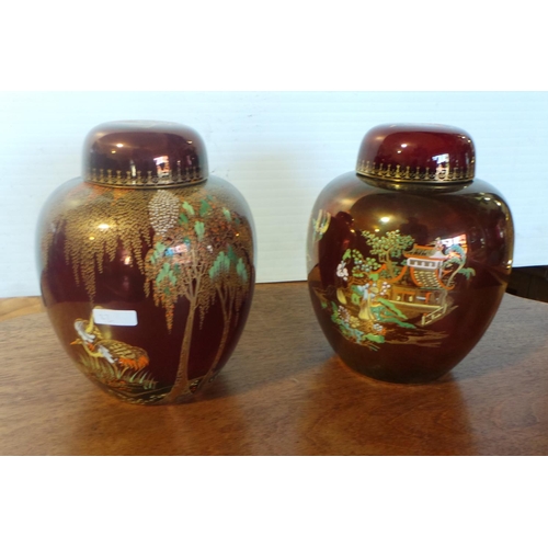 19 - Lot of 2 Carlton ware Ginger Jars