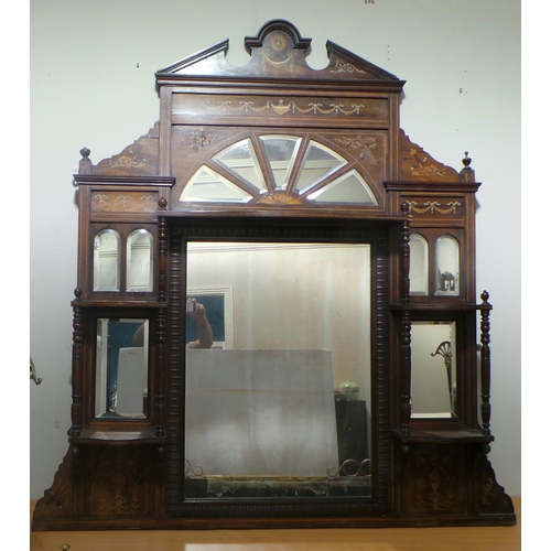 220 - Rosewood Inlaid Over Mantel