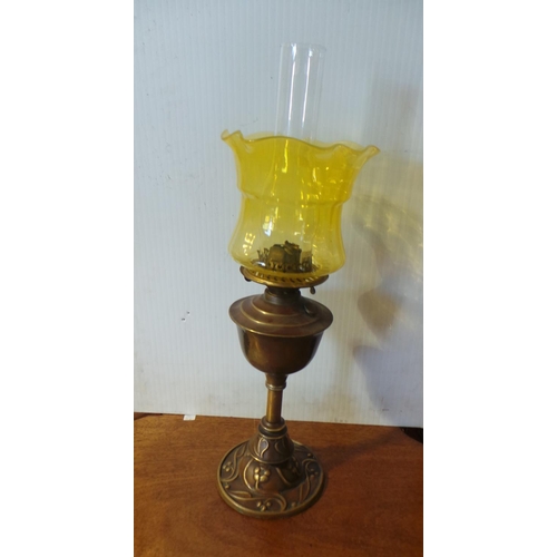 36 - Art Nouveau Brass Table Lamp