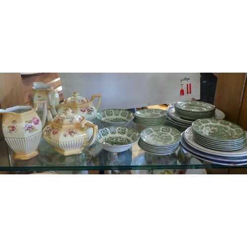 45 - Assorted lot of Plates, Tea Pot and Jug