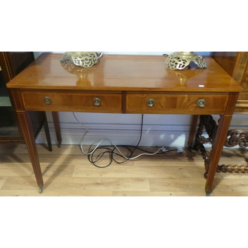 76 - Inlaid Mahogany Side Table