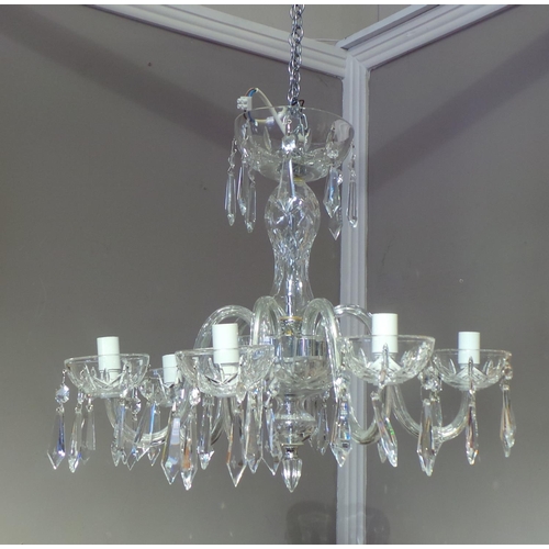 85 - Waterford Crystal 6 Branch Chandelier