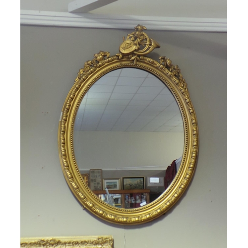 90 - Gilt Framed Oval Mirror