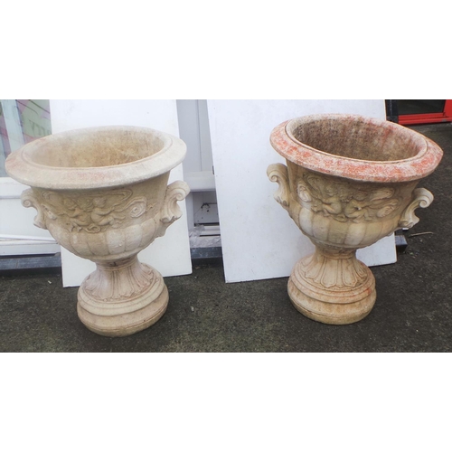 153 - Pair of Concrete Planters