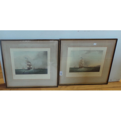 98 - Pair Ebony Framed Prints