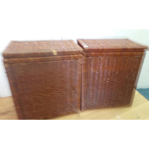 439 - Lot of 2 Wicker Laundry Baskets