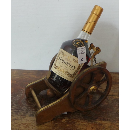 10 - Bottle of Hennessy and Courvoisier Cannon Bottle Holder