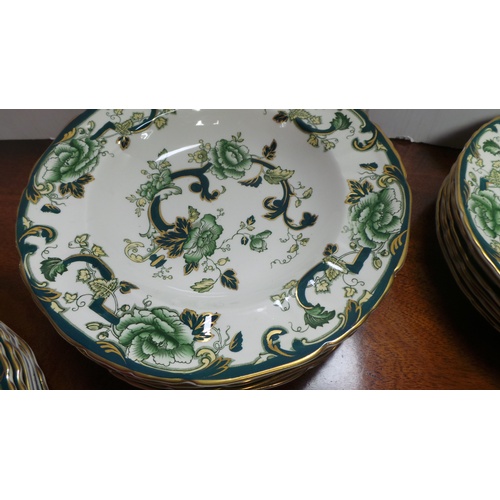 37 - Collection of Masons Chartreuse Dinnerware
