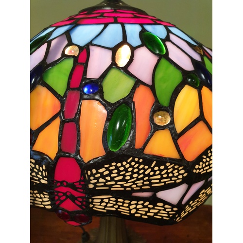 53 - Tiffany Style Lamp and Shade, approx 45cm high