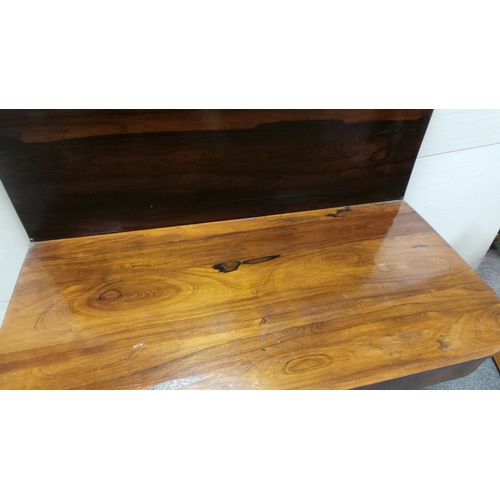 180 - Victorian Rosewood Fold Over Breakfast Table, 73cm high x 92cm long x 46cm deep