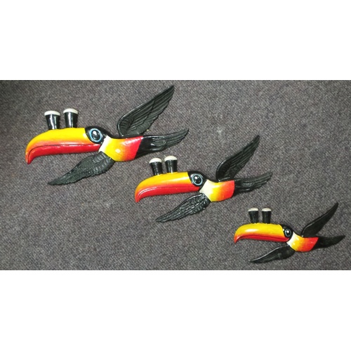 181 - Set of 3x Flying Guinness Toucans