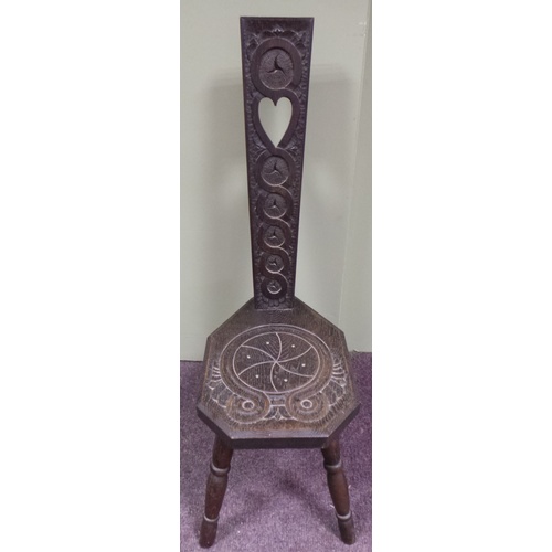 188 - Carved Spinning Chair