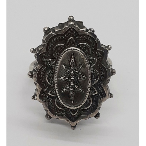 94 - Victorian Silver Ring.  Size: U 1/2