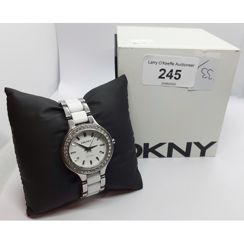 245 - New DKNY Ceramic Bracelet Watch, with Box