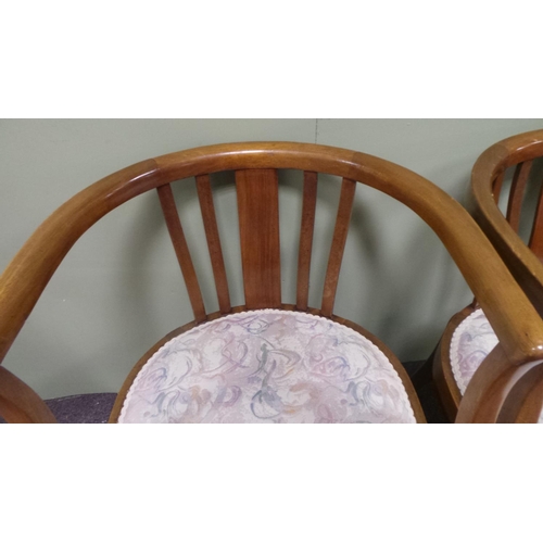 108 - Pair of Horse Shoe Tub Armchairs