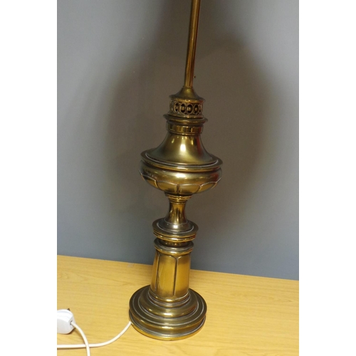 166 - Brass Table Lamp and Shade