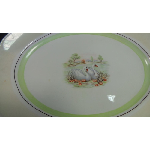 168 - Part Dinner Service (swans)