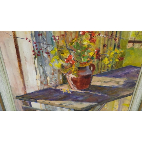 180 - Framed Oil on Board 'Rosehips and Berries' by Charlotte Hoyt Desmond, 49cm high x 54cm wide